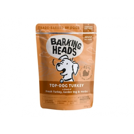 BARKING HEADS KOERA EINEKOTIKE TOP DOG TURKEY 5x300G