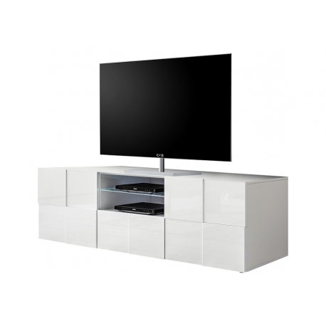 Tv-alus DAMA valge läige, 181x43xH57 cm, LED