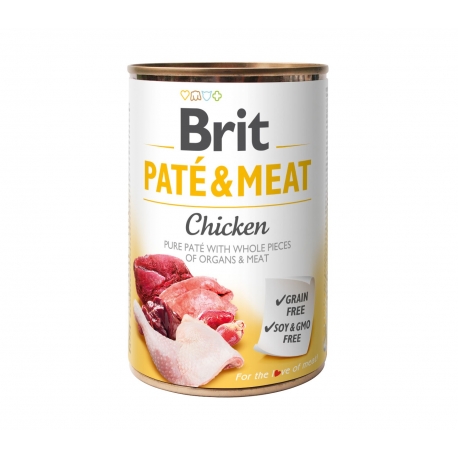 Brit Care Chicken Pate & Meat konserv koertele 6x400g
