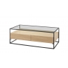 Diivanilaud EVORA tamm / must, 120x60xH40 cm