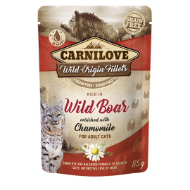 Carni Love Cat Pouch Wild Boar Chamomile einekotike kassidele 24x85g