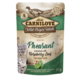 Carni Love Cat Pouch Pheasant with Raspberry Leaves einekotike kassidele 24x85g
