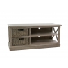 Tv-alus BASKET hallikaspruun, 120x49xH54 cm