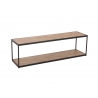 Diivanilaud ZIGZAG pruun / must, 150x40xH45 cm