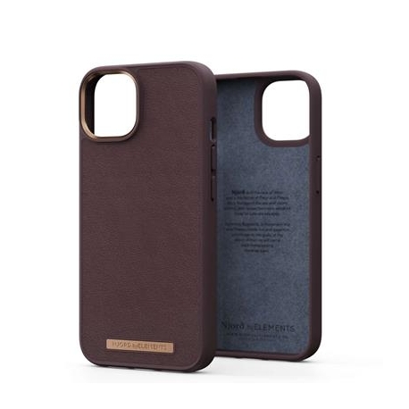 Njord byElements Genuine Leather, iPhone 14, tumepruun - Nahkümbris