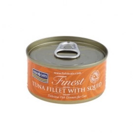 Fish4Cats kassitoit tuunikala/kalmaar konserv 10x70g