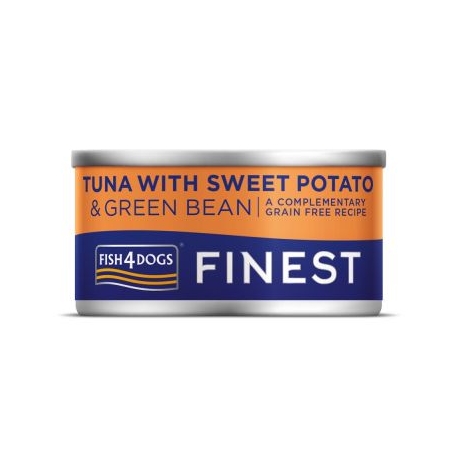 Fish4Dogs koeratoit tuunikala/bataat/roheline uba konserv 12x85g