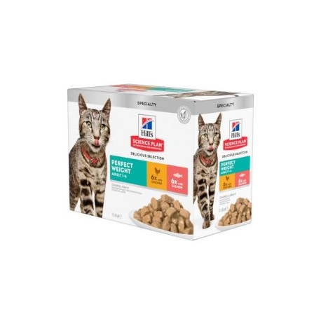 Hill´s Feline Adult Multipack kana/kala/veis kassikonserv 12x85g