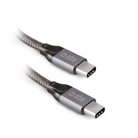SBS USB-C - USB-C, 240 W, 1 m, hall - Kaabel