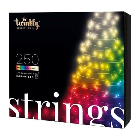 Twinkly Special Edition 250 RGB+W LED String (Gen II), IP44, 20 m, must - Nutikad jõulutuled