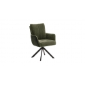 Käetugedega tool MALIA oliiviroheline / must, 61x67xH90 cm, 2 tk
