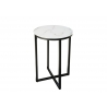 Diivanilaud ELEGANCE valge marmor / must, 40x40xH60 cm