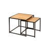 Diivanilaudade komplekt SLIM LINE metsik tamm / must, 2 tk