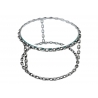 Diivanilaud CHAIN hõbedane, 65x65xH40 cm