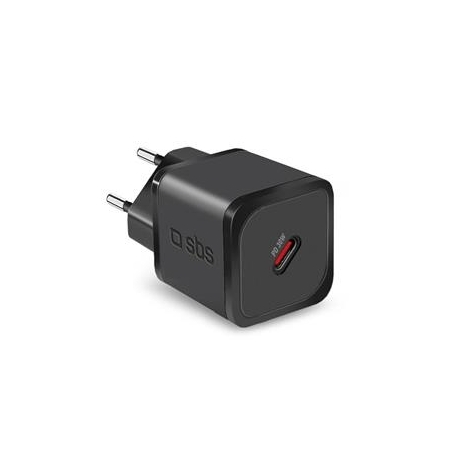 SBS Mini Wall Charger, USB-C, 30 W, must - Vooluadapter