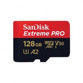SanDisk Extreme Pro UHS-I, microSD, 128 GB - Mälukaart ja adapter