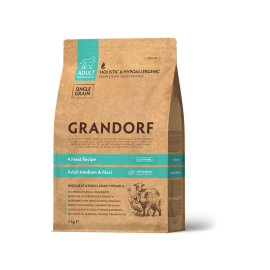 Grandorf Dog - 4 liha 3kg - Adult Medium & Maxi koeratoit