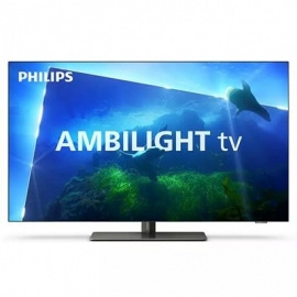 Philips OLED818, 65", OLED, Ultra HD, jalg keskel, hall - Teler