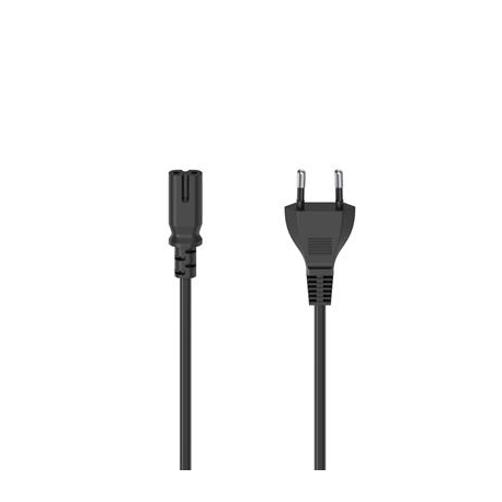 Hama Power Cord, 2-pin, 1,5 m, must - Voolukaabel