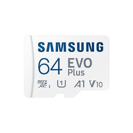 Micro SDXC mälukaart Samsung EVO Plus 2021 + SD adapter (64GB)