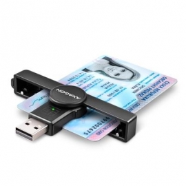 AXAGON CRE-SMPA, USB-A, must - ID-kaardilugeja