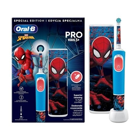 Braun Oral-B Vitality PRO Kids, Spiderman - Elektriline hambahari + vutlar