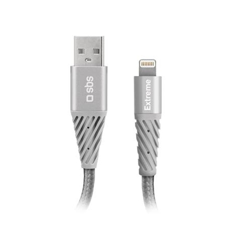 SBS Extreme Charging Cable, USB-A - Lightning, 1,5 m, hall - Kaabel