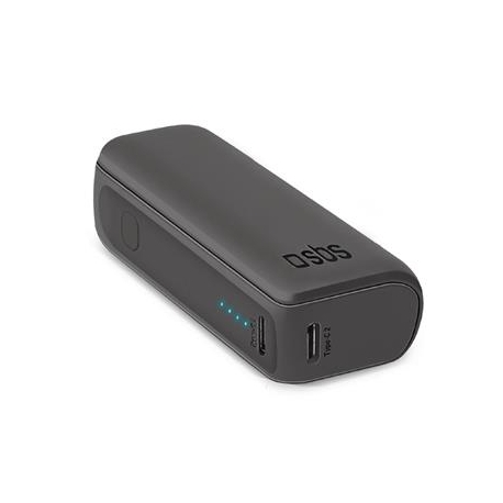 SBS Ultra-Compact, 5000 mAh, USB-A, USB-C, must - Akupank