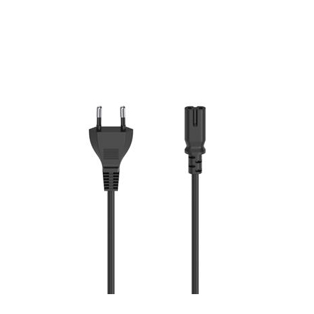 Hama power cord, 2-pin, 1,5m, must - Voolujuhe