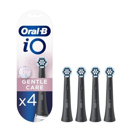 Braun Oral-B iO Gentle Care Black, 4 tk, must - Lisaharjad