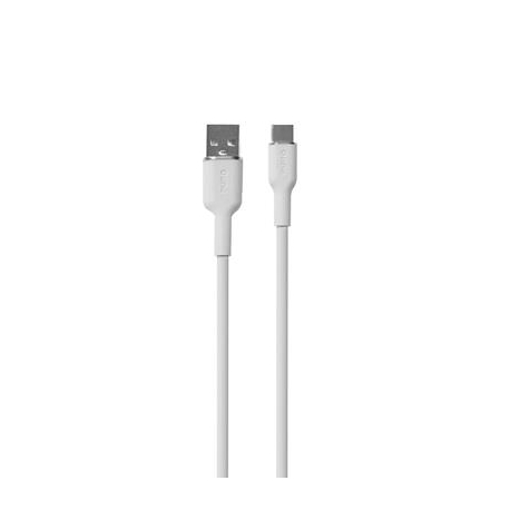 Puro Soft, USB-A / USB-C, 1,5 m, valge - Kaabel