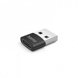 Hama USB adapter, USB-C pesa, USB-A pistik, must - Adapter