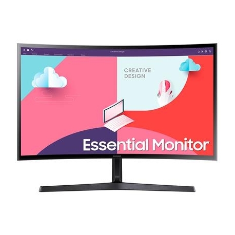 Samsung Essential, 27'', nõgus, Full HD, 75 Hz, LED VA, must - Monitor