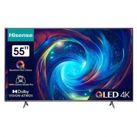 Hisense E7KQ PRO, 55'', Ultra HD, QLED, must - Teler