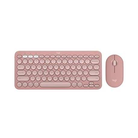 Logitech Pebble 2 Combo, US, roosa - Juhtmevaba klaviatuur ja hiir