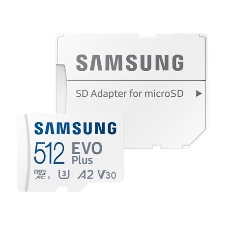 Samsung EVO Plus, microSDXC, 512 GB, valge - Mälukaart ja adapter