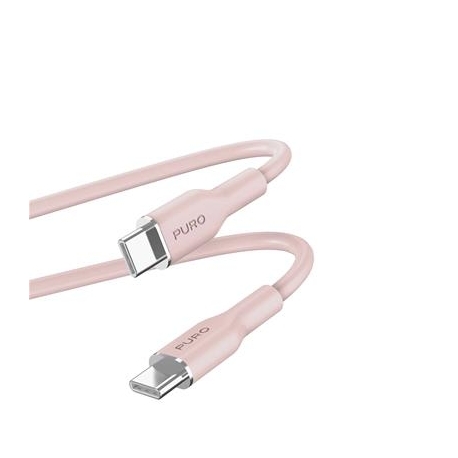 Puro Soft, USB-C / USB-C, 1,5 m, roosa - Kaabel