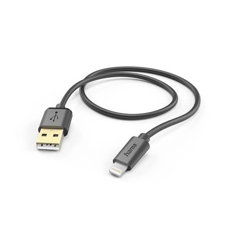 Hama Charging Cable, USB-A, Lightning, 1,5 m, must - Kaabel