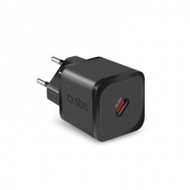 SBS Mini Wall Charger, USB-C, 30 W, must - Vooluadapter