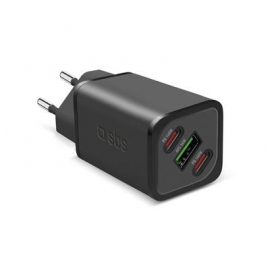 SBS GaN Charger with Power Delivery, 140 W, must - Vooluadapter