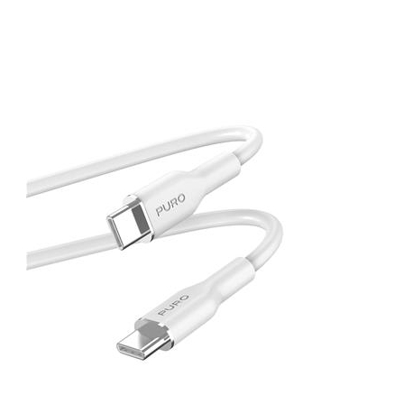 Puro Soft, USB-C / USB-C, 1,5 m, valge - Kaabel