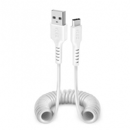 SBS Charging Data Cable, USB-A - USB-C, valge - Kaabel