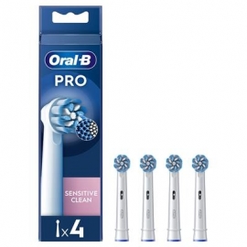 Braun Oral-B Sensitive Clean PRO, 4 tk, valge - Lisaharjad