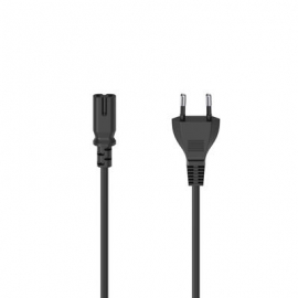 Hama Power Cord, 2-pin, 1,5 m, must - Voolukaabel