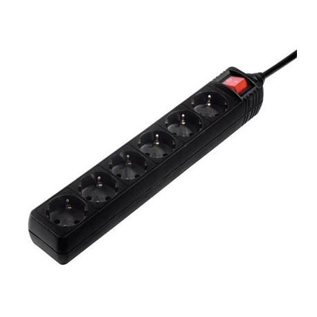 Hama Power Strip, 6-pesa, 3 m, must - Pikendusjuhe