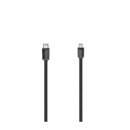 Hama USB-C/Micro-USB Cable, 0,75 m, must - Kaabel