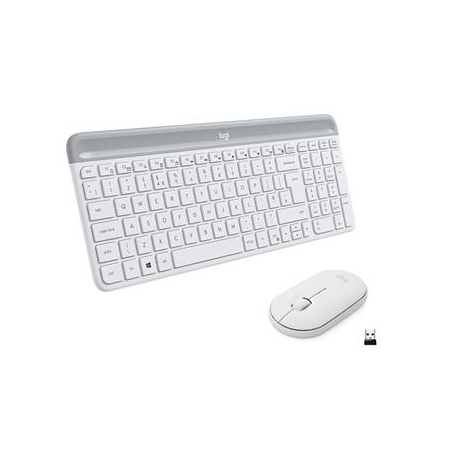 Logitech Slim Combo MK470, US, valge - Juhtmevaba klaviatuur + hiir