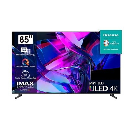 Hisense U7KQ, 85'', Ultra HD, Mini LED, must - Teler