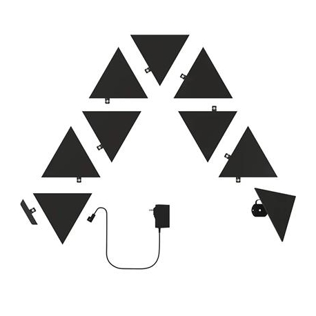 Nanoleaf Shapes Black Triangles Starter Kit, 9 paneeli - Nutivalgusti stardikomplekt