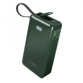 SBS LCD Power Bank, 10000 mAh, roheline - Akupank